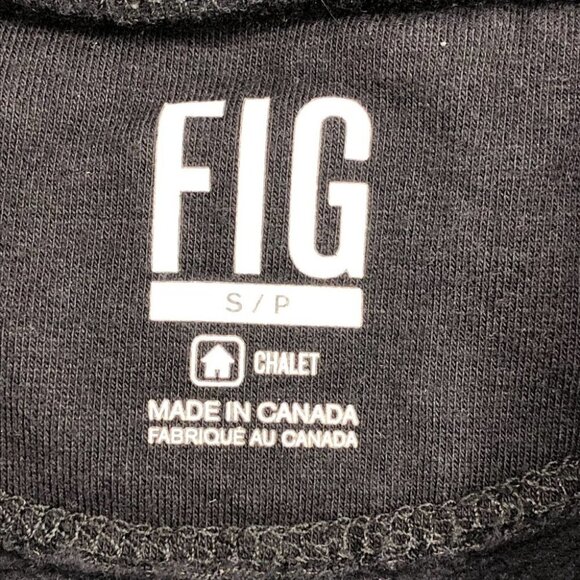 Fig chalet Black Blazer style Cardigan w/2 buttons pronounced lapels + pockets S - Picture 3 of 13